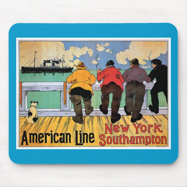 Amerikanisches Linienposter Mousepad (Vorne)