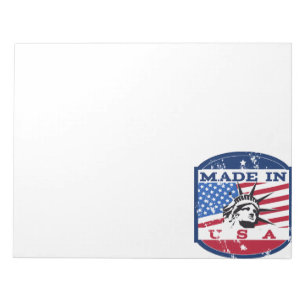 Amerikanisches Logo-Reiseposter Notizblock