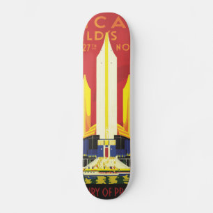 Amerikanisches Logo-Reiseposter Skateboard