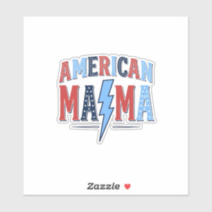 Amerikanisches Mama Patriotisches Vintage-Gravur-S Aufkleber