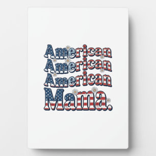 Amerikanisches Mama Patriotisches Vintage-Gravur-S Fotoplatte