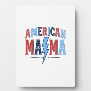 Amerikanisches Mama Patriotisches Vintage Gravur S Fotoplatte