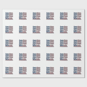 Amerikanisches Mama Patriotisches Vintage-Gravur-S Geschenkpapier