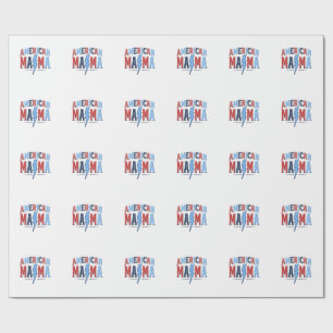 Amerikanisches Mama Patriotisches Vintage Gravur S Geschenkpapier