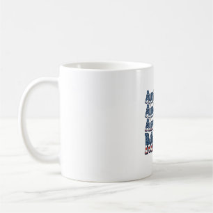 Amerikanisches Mama Patriotisches Vintage-Gravur-S Kaffeetasse