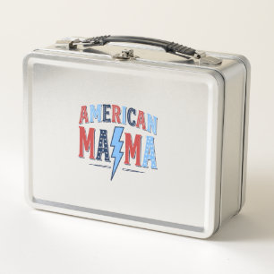 Amerikanisches Mama Patriotisches Vintage Gravur S Metall Brotdose