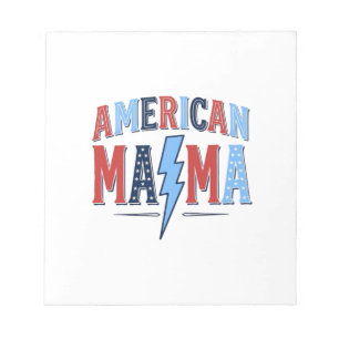 Amerikanisches Mama Patriotisches Vintage Gravur S Notizblock