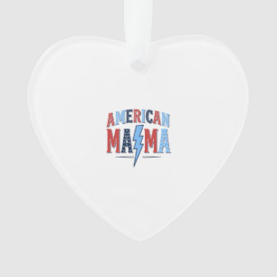 Amerikanisches Mama Patriotisches Vintage-Gravur-S Ornament