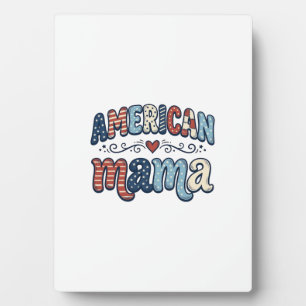Amerikanisches Mama-Patriotisches Vintage-Shirt-De Fotoplatte