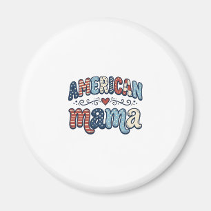 Amerikanisches Mama Patriotisches Vintage-Shirt-De Magnet