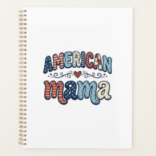 Amerikanisches Mama Patriotisches Vintage-Shirt-De Planer
