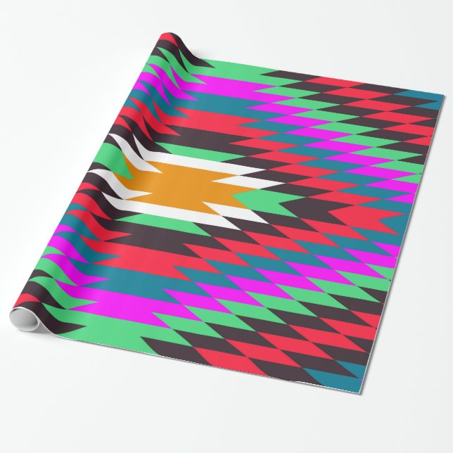 amerikanisches Motiv traditioneller ethnischer Kos Geschenkpapier (Ungerollt)