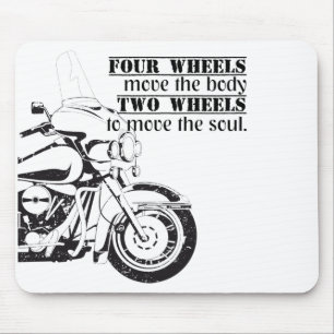 Amerikanisches Motorrad mit zwei Rädern und einer Mousepad