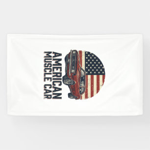 Amerikanisches Muscle-Car-Vintage-Flag-Shirt-Desig Banner