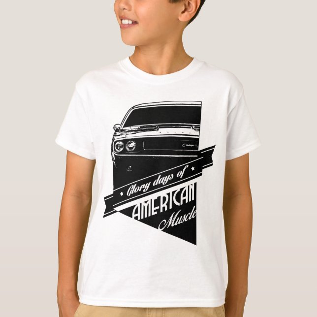 Amerikanisches Muskel-Auto der Herausforderer 1970 T-Shirt (Vorderseite)