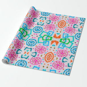Amerikanisches Muster. Ikat nahtloser Druck. Mode- Geschenkpapier