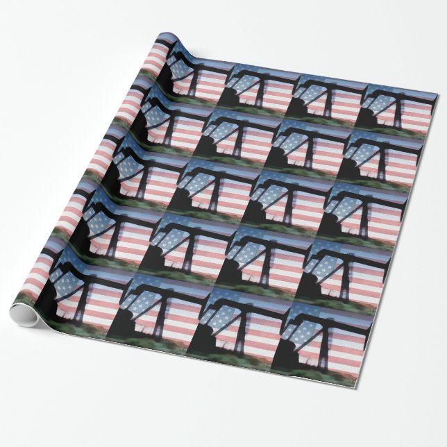 Amerikanisches Öl Geschenkpapier (Ungerollt)