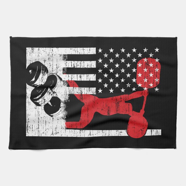 Amerikanisches olympisches Gewicht Geschirrtuch (Horizontal)