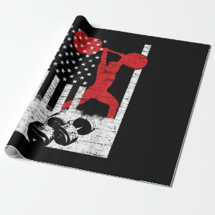 Amerikanisches Olympisches Gewichtheben Geschenkpapier
