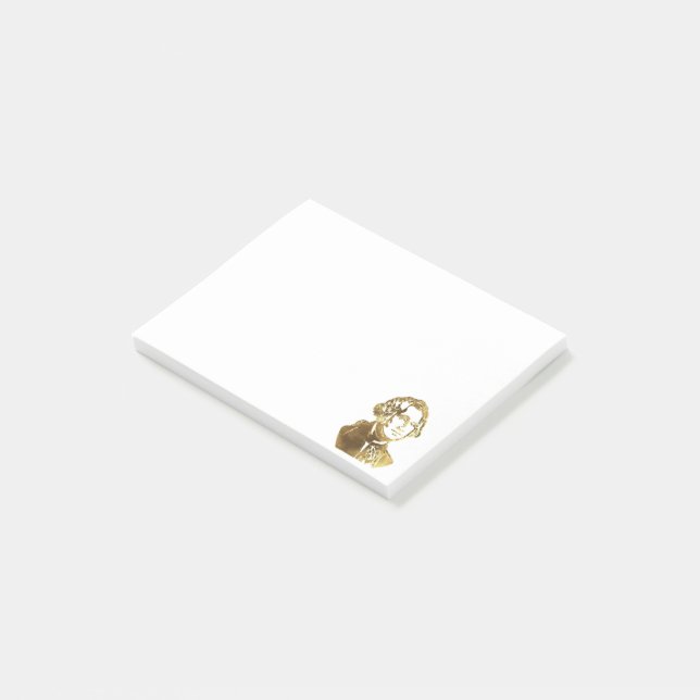Amerikanisches Porträt-Gold Präsidenten-George Post-it Klebezettel (angewinkelt)