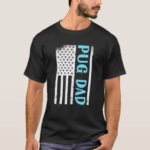 Amerikanisches Pug-Vater-Outfit Männer Pug-Vater-O T-Shirt