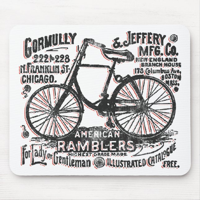 Amerikanisches Rambler-Fahrrad Mousepad (Vorne)