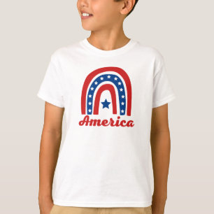 Amerikanisches Regenbogen 4. Juli T-Shirt
