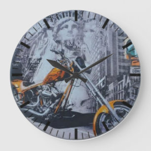 Amerikanisches Retro-Fahrrad Große Wanduhr