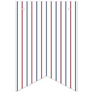 Amerikanisches Rot-Blaues Pinstriped Girlandenbann Wimpelkette