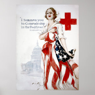 Amerikanisches rotes Kreuz-Vintages Poster