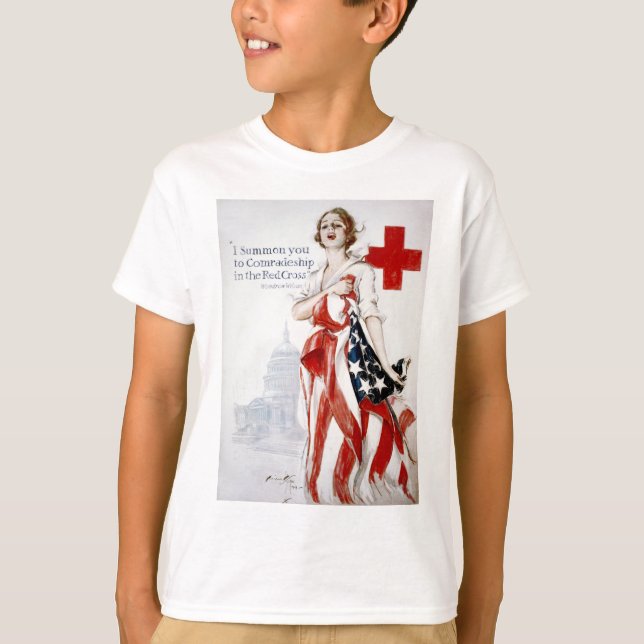 Amerikanisches rotes Kreuz-Vintages T-Shirt (Vorderseite)