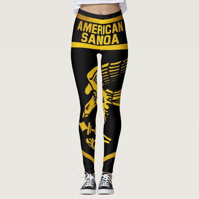 Amerikanisches Samoa-Emblem Leggings (Vorderseite)