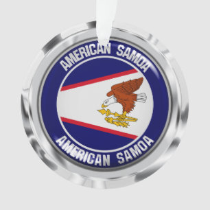 Amerikanisches Samoa-RundEmblem Ornament