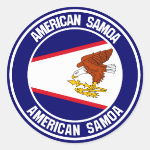 Amerikanisches Samoa-RundEmblem Runder Aufkleber