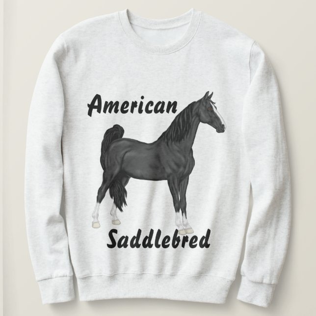 Amerikanisches Sattelpferd Sweatshirt (Design vorne)