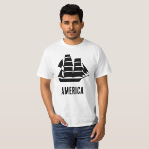 Amerikanisches Segelschiff T-Shirt