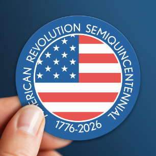 Amerikanisches Semiquincentennial 1776-2026 USA 25 Runder Aufkleber