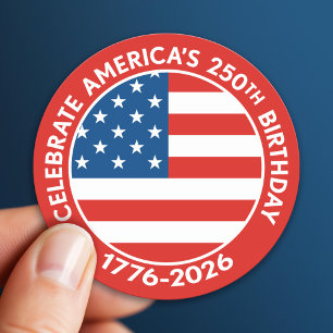 Amerikanisches Semiquincentennial 1776-2026 USA 25 Runder Aufkleber