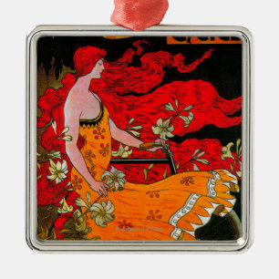 Amerikanisches sichelförmiges Vintages Ornament Aus Metall