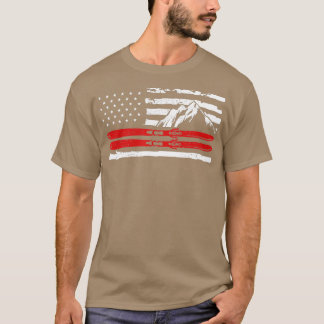 Amerikanisches Skigeschenk für einen Skifahrer T-Shirt