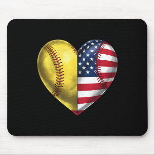 Amerikanisches Softll Herz USA-Flagge 4. Juli Soft Mousepad