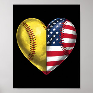 Amerikanisches Softll-Herz USA-Flagge 4. Juli Soft Poster