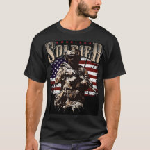 Amerikanisches Soldat Patrioten-Militär-Grafik-T-S