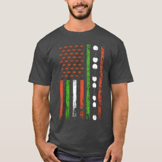 Amerikanisches Sportflaggen-Halloween-Kürbis-Gesch T-Shirt
