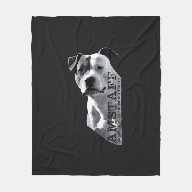 Amerikanisches Staffordshire Terrier - Amstaff Fleecedecke (Vorderseite)