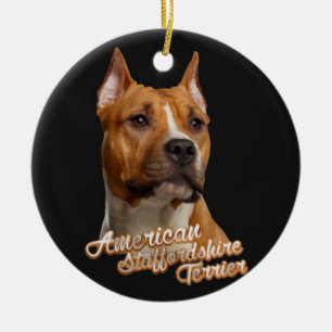 Amerikanisches Staffordshire Terrier - Amstaff Keramik Ornament