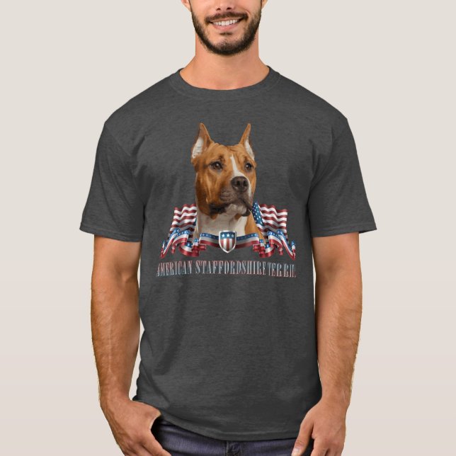 Amerikanisches Staffordshire Terrier - Amstaff T-Shirt (Vorderseite)