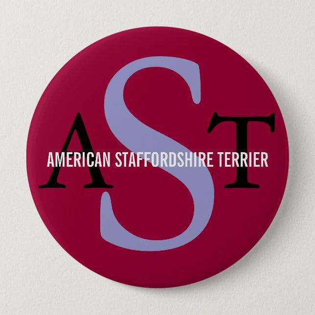 Amerikanisches Staffordshire Terrier Button (Vorderseite)