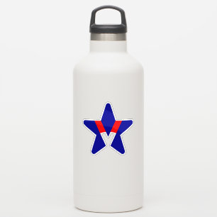 Amerikanisches Sternendesign mit V-Buchstabe Aufkleber