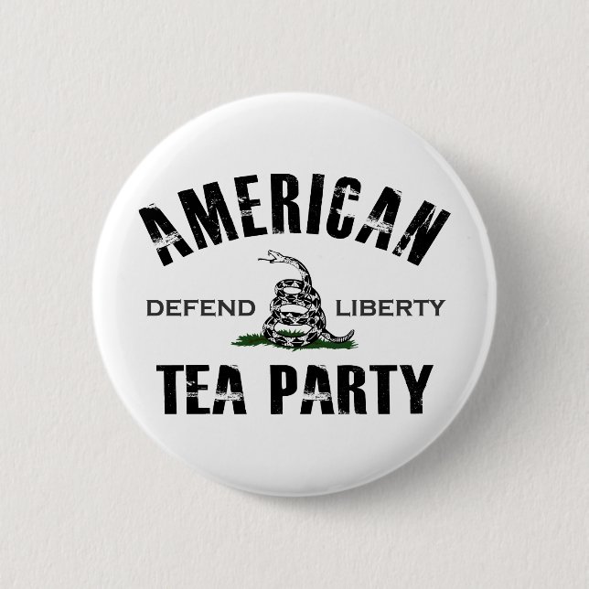 Amerikanisches Tee-Party Button (Vorderseite)